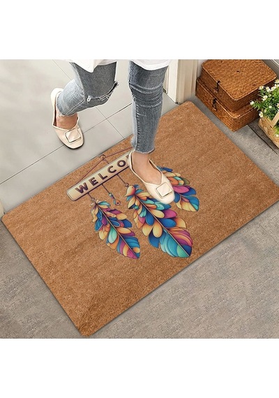 Valerine Life Düş Kapanı Kuş Tüyleri Welcome Kapı Önü Paspası 45x70cm