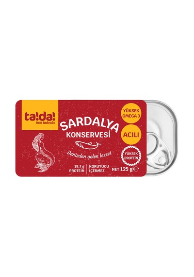 Tada Sardalya Konservesi Acılı 125 G - 6 Adet Tarı