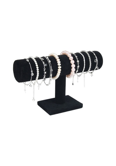 Kadife Bilezik Standı Takı Bileklik Sergileme Düzenleyici 23x16 Cm Siyah