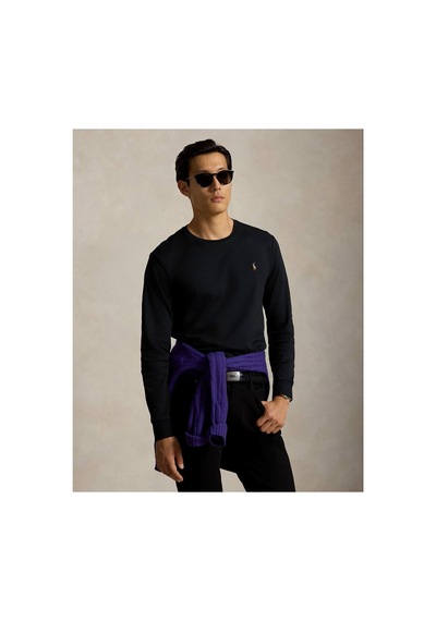 Polo Ralph Lauren Özel Tasarım Regular Kesim Yumuşak Pamuklu Sweatshirt Siyah