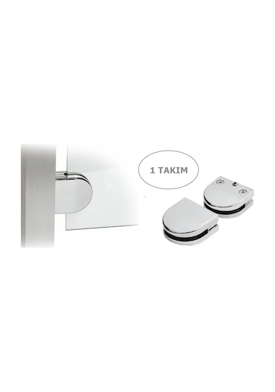 Osena Cam Tutucu Metal Krom 6-8 Mm Ayarlı 1 Takım Krom