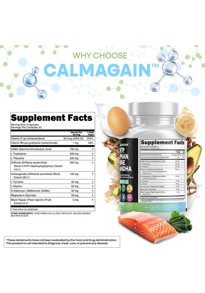 Clean Nutraceuticals Gaba 5 Htp L Tryptophan L Theanine Sam-e L-glycine Mood Support 90 Capsules