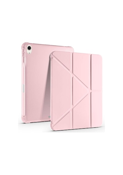 Apple Uyumlu iPad Air 11'' M3 2025 m2 2024 Üçgen Katlanabilir Kalem Şarj Bölmeli Standlı Kılıf Kapaklı