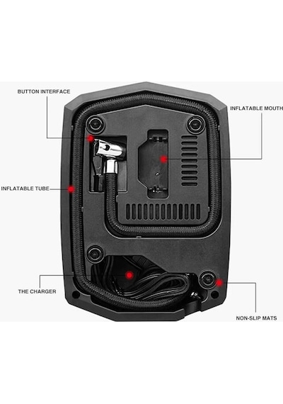 Sepetinegelsin 12v Dijital Ekranlı 150 Psi Lastik Hava Şişirme Pompası