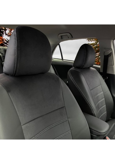 Toyota Corolla Uyumlu Araca Özel Oto Koltuk Kılıfı 158507 Siyah Deri/siyah Taytüyü