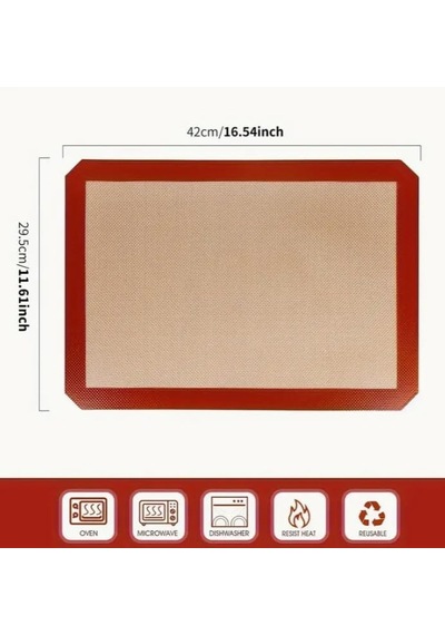 Aee 2 Adet Kendiliğinden Yağlı Pişirme Matı Yanmaz Yapışmaz Yıkanabilir Fırın Matı 40x30