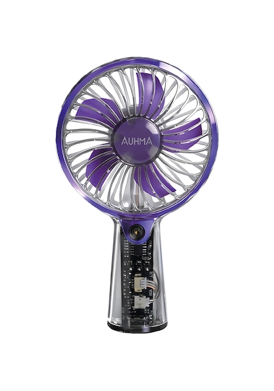 Auhma Aufn04 Taşınabilir Mini El Fanı Mor Şarjlı, Sessiz, 500mah Type-c Kablosuz Mini Fan