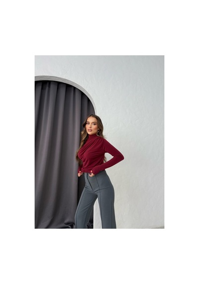 Unika Boutique Büzgülü Bluz bordo