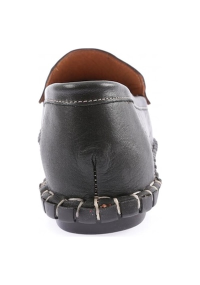 Dgn 603-23y Kadin Dikiş Detayli Loafer Ayakkabi 603-2109-R1534 Siyah