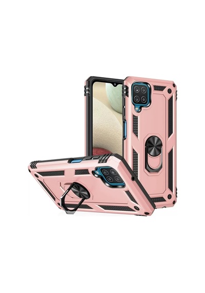 Newface Samsung Galaxy A22 Kılıf Sofya Yüzüklü Silikon Kapak - Rose