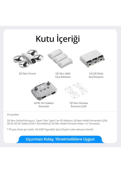 DJI Neo 4K Combo Drone (EU) (Karfo Karacasulu DJI Turkiye Garantili)