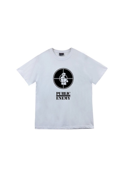 Stoned&Fame Public Enemy Baskılı T-shirt Beyaz