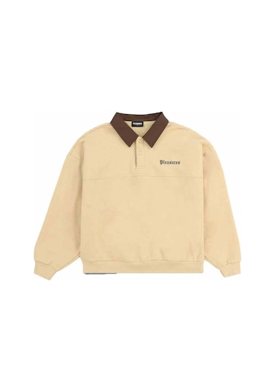Misbhv Tweak Polo Sweatshirt - Pamuk, Tan Renk, Erkekler Için Rahat Ve Şık Koyu Bej