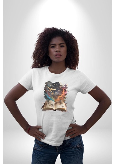 Hikaye Roman Kitabı Gerçekleşti Unisex Unisex Beyaz Organik Baskılı T-shirt Penye Yüksek Kalite Beyaz Hikaye Roman Kitabı Gerçekleşti Unisex Unisex Beyaz Organik Baskılı T-shirt Penye Yüksek Kalite Beyaz