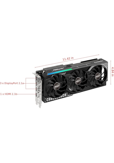 Asrock Amd Radeon Rx 9070 Xt Challenger Triple Fan 16gb Gddr6