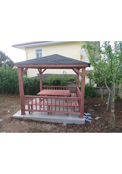 Şen Mobilya Ahşap Kamelya Bahçe Pergolası P008 Maun