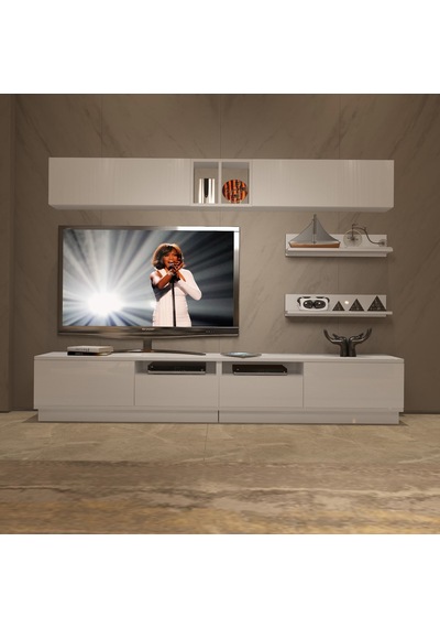 Decoraktiv Trendstyle 5220s Mdf Tv Ünitesi Tv Sehpası - Parlak Beyaz