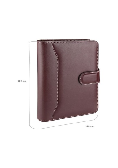 Organizer Ajanda Tarihsiz Kareli 17x22 CM - Bordo