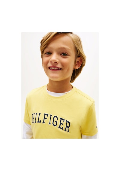 Tommy Hilfiger Sarı Erkek Çocuk Baskılı T-shirt Kb0kb10420zgp Sarı