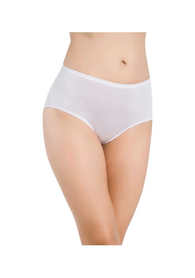 Bonbonetti Chocolate Baby & Kids Bonbonetti Kadın Siyah 3'Lü Paket Bambu Yüksek Bel Bikini  Beyaz Kadın Külot Beyaz