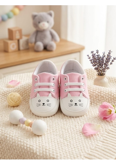Pamily Baby Kız Bebek Patik Pembe Beyaz
