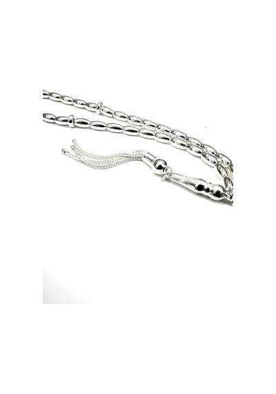 Omar Silver El İşi Telkari Gümüş Tesbih Oval Arpa 15.70 Gr