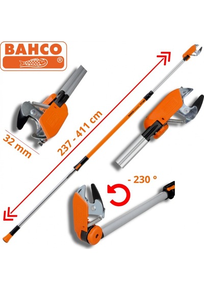 Bahco Atp Teleskopik Yüksek Dal Budama Makası 230-410 Cm
