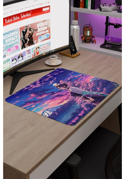 Kimetsu No Yaiba Anime V2 - 48x40 Xl Gaming Kauçuk Kaymaz Taban Mouse Pad Fare Altlığı