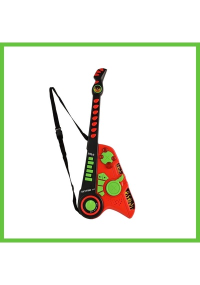 Bezos Led Işıklı Melodili Askılı Müzikli Gitar Dmc