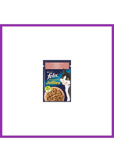 Felix Pouch Sensation Jellies Somonlu Ve Karidesli Yetişkin Kedi Konservesi 6 Adet 85 Gr Bty