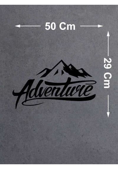 Adventure Sticker - Dağ Kamp 4x4 Off Road Pickup Sticker - Araba Oto Motosiklet Karavan Sticker - 00007 50x29 Cm
