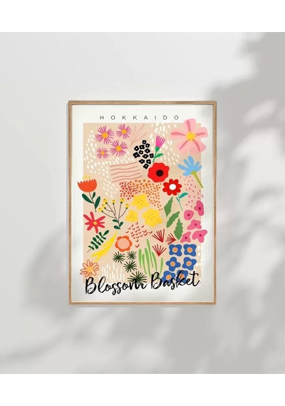 Çerçevesiz Poster Hokkaido Blossom Market