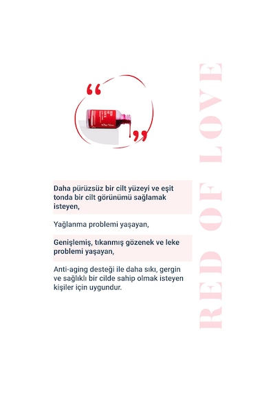 She Vec Red Of Love Bariyer Onarımı ve Güçlü Koruma Sağlayan Resurfacing Peeling Losyon 30 ML