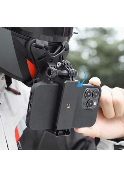 Motosiklet Kask Çene Aksiyon Kamera Ve Telefon Tutucu Motor Kask Standı Kask Çene Montaj Tutacağı