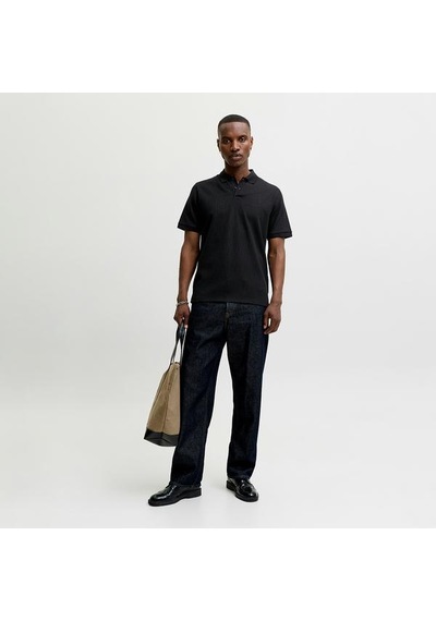 Jack & Jones Jack&jones Austin Erkek Siyah Polo Yaka Tişört