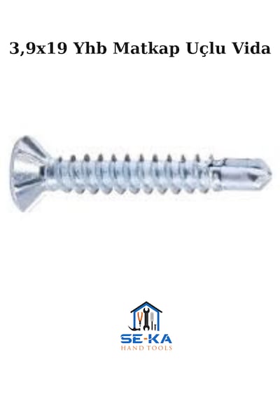 3,9x19 Yhb Matkap Uçlu Vida-1.9 Cm Akıllı Vida 100 Adet 3.9 x 19 MM