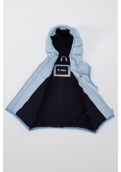 Benitto Kids Kapüşonlu Erkek Bebek Çocuk Yelek 51306 Mavi