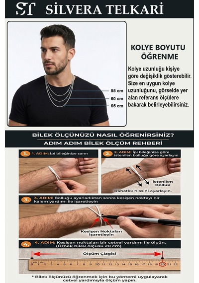 2.5 Mm Kral Yuvarlak 925 Ayar Gümüş Erkek Kolye Ve Bileklik Seti St424