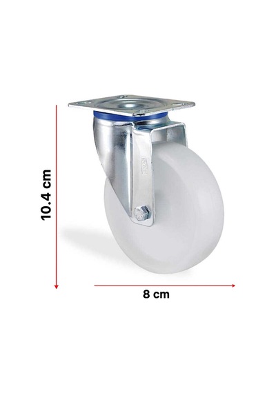 080 Dönerli Tablalı Frensiz Kemik Tekerlek 80 Mm 110 Kg Diğer