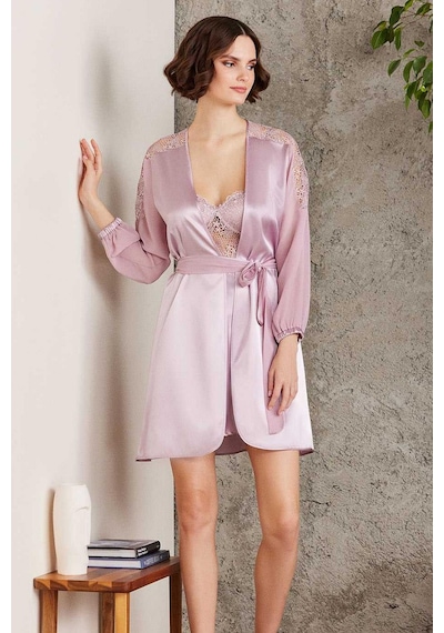 Pierre Cardin 6005 Kadın Saten Dantelli 6'lı Set-rose Rose