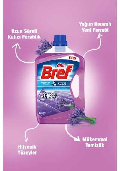 Bref Yüzey Temizleyici Lavanta 3x 2.5l 3'lü Set set-hnkdtj-5281-6234