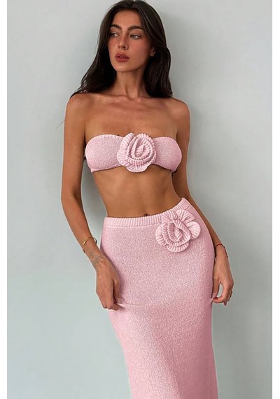 Emmy İkli Örme Elbise - Pembe