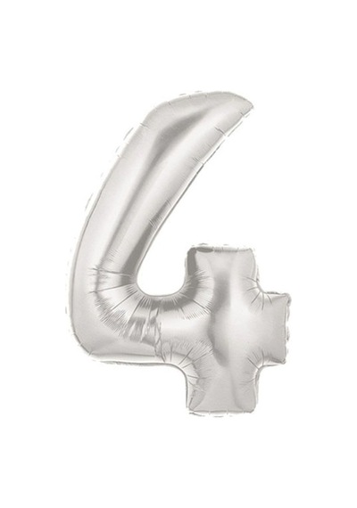 Şekilli Supershape Silver Rakam O Balon 4 Numara Diğer