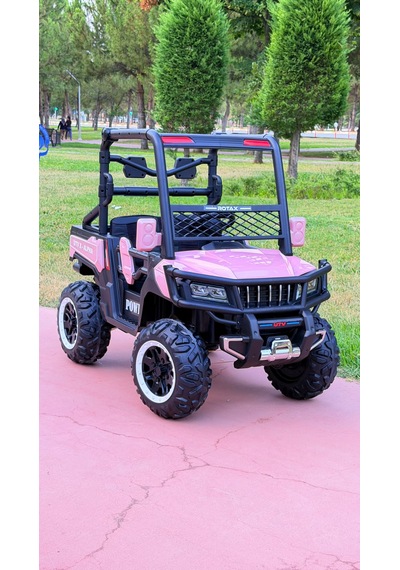 Utv X Alpha 24 Volt 4 Çekerli 800 Watt Akülü Araba Eva Teker Açık Pembe