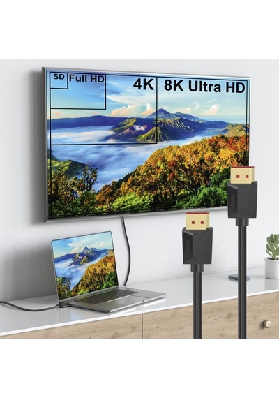 Hama Displayport Kablosu, Dp 1.4, Ultra-hd 8k, 2,00 M