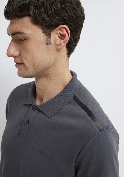 Mavi - Mavi Black Antrasit Polo Tişört 0613136-89100 Antrasit