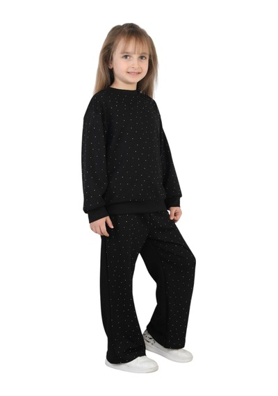 Erdem Kıds Kız Çocuk Taşlı Pijama Takımı Rahat Kalıp Günlük-casual Takım İkili Takım Siyah Siyah Erdem Kıds Kız Çocuk Taşlı Pijama Takımı Rahat Kalıp Günlük-casual Takım İkili Takım Siyah Siyah