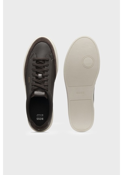 Boss Süet Detaylı Sneaker Ayakkabı Erkek Ayakkabı 50568536 201 Kahve