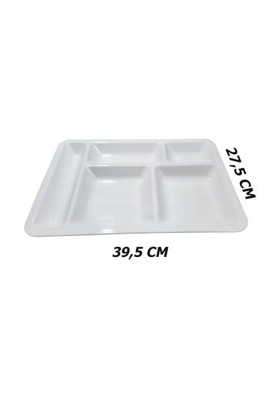 Plastik Tabldot Yemek Tabağı 10'lu - Yemek Tepsisi