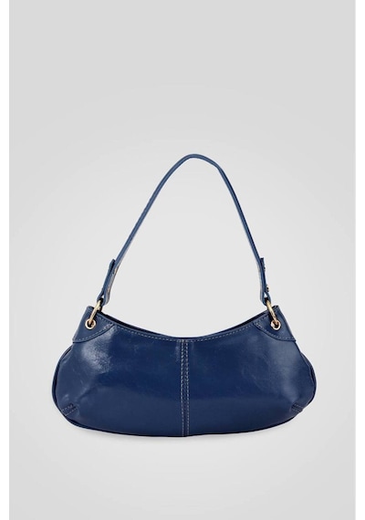 Lovelystore Bükreş Model Omuz Ve El Çantası Parlak Kırçıllı Yapılı Fermuarlı 33x14 Lacivert